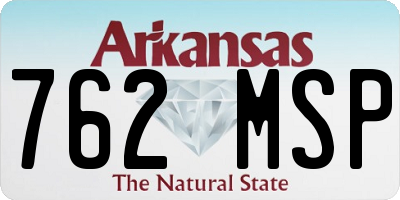 AR license plate 762MSP