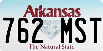 AR license plate 762MST