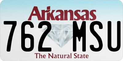 AR license plate 762MSU