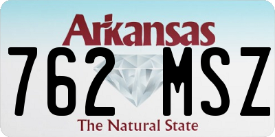 AR license plate 762MSZ