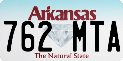 AR license plate 762MTA