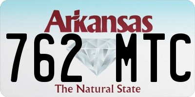 AR license plate 762MTC