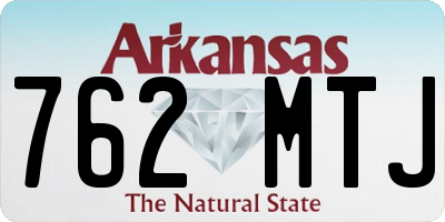 AR license plate 762MTJ