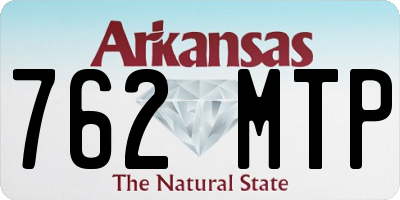 AR license plate 762MTP