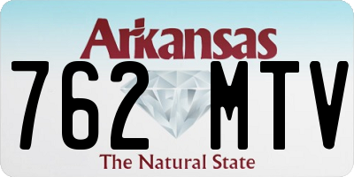 AR license plate 762MTV