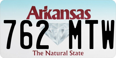 AR license plate 762MTW