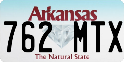 AR license plate 762MTX