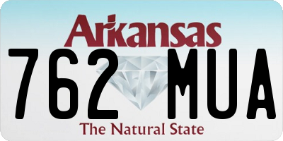 AR license plate 762MUA