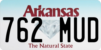 AR license plate 762MUD