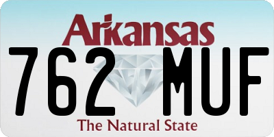 AR license plate 762MUF