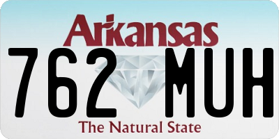 AR license plate 762MUH