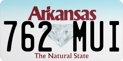 AR license plate 762MUI