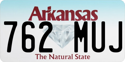 AR license plate 762MUJ