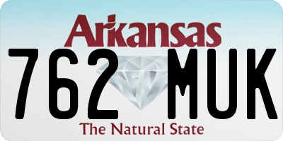 AR license plate 762MUK
