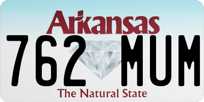 AR license plate 762MUM