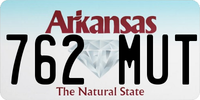 AR license plate 762MUT