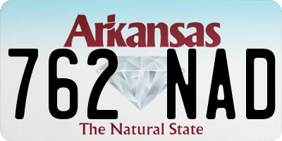 AR license plate 762NAD