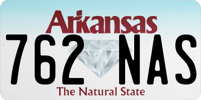 AR license plate 762NAS