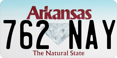 AR license plate 762NAY