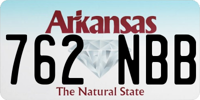 AR license plate 762NBB