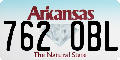 AR license plate 762OBL
