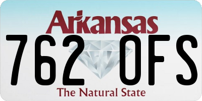 AR license plate 762OFS