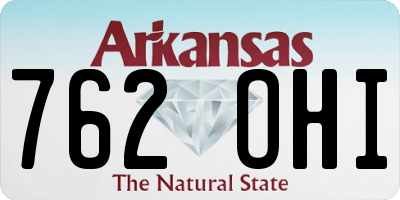 AR license plate 762OHI