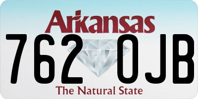 AR license plate 762OJB
