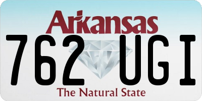 AR license plate 762UGI