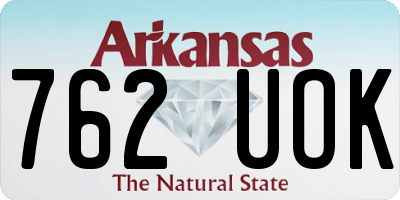 AR license plate 762UOK