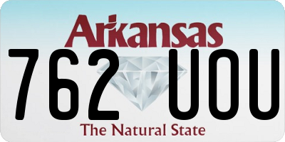 AR license plate 762UOU