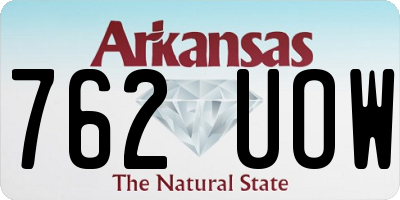 AR license plate 762UOW