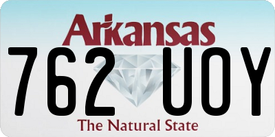 AR license plate 762UOY