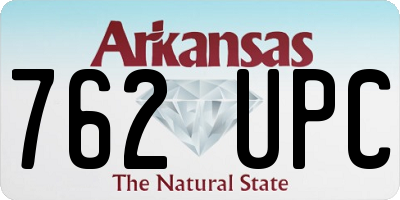 AR license plate 762UPC