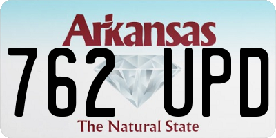 AR license plate 762UPD