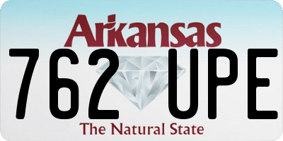 AR license plate 762UPE