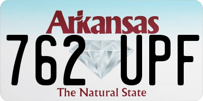 AR license plate 762UPF
