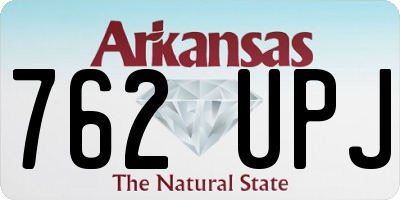 AR license plate 762UPJ