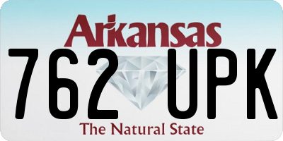 AR license plate 762UPK