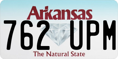 AR license plate 762UPM