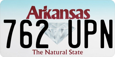 AR license plate 762UPN