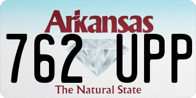 AR license plate 762UPP