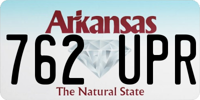 AR license plate 762UPR