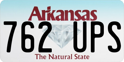 AR license plate 762UPS