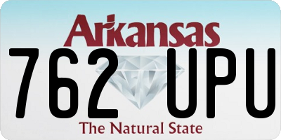 AR license plate 762UPU