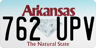 AR license plate 762UPV