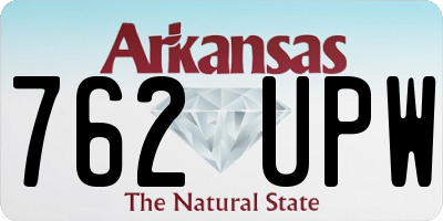 AR license plate 762UPW