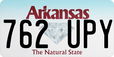 AR license plate 762UPY