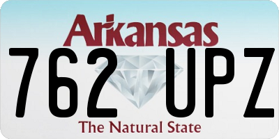 AR license plate 762UPZ