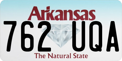 AR license plate 762UQA